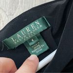 Lauren Ralph Lauren Ruched Dress slinky midi womens Black Cream (size 4) formal Photo 1