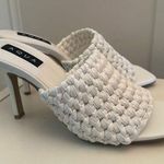 AQUA  Faux Leather Slip On Mules Womens 9.5M White Photo 0