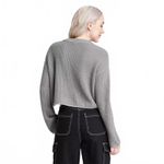 Wild Fable Crew Neck Boxy Pullover Sweater Light Gray Small Photo 1