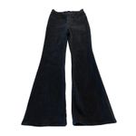 Good American Power Stretch Pull-On Flare Jeans in Black001 Size Small Photo 1