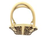 Genuine Stingray Exotic‎ Leather Leopard Print Satchel Handbag Purse, Gold Trim Brown Photo 3
