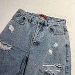 Signature 8 Women’s Distressed Straight Leg Jeans Photo 1