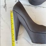 Saint Laurent Brown Ysl Aliama Lizard Embossed Suede Heels Pumps Size 39… Brown Photo 10