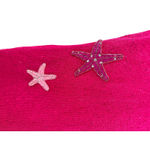 White Fox Boutique White Fox Hot Pink Sequin Knit Mini Dress Starfish Beaded Embellished Resort M Photo 2