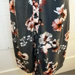 J for Justify Women’s Shirt Dress Gray Floral Buttons Collared Casual Size Large Classic Light Photo 4