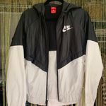 Nike Zip Up Windbreaker Black And White Photo 2