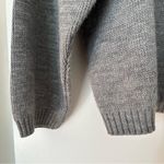 New Era Vintage American Flag Novelty Sweater Crewneck Oversized Womens XL Gray Photo 1