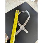 vintage Silver Mesh Buckle Necklace Adjustable Length 16 Photo 5