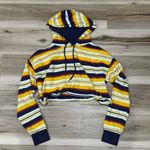 Zine Zumiez Striped Crop Hoodie Women’s Small Yellow Photo 1