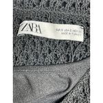 ZARA  Black Crochet Knit Sleeveless Cami Camisole Mini A-line Tank Dress Size S Photo 2