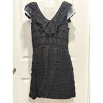 My Michelle Y2K  Black Lace Ruffle Dress Large Women’s Cap Sleeve Whimsy L Junior Photo 3