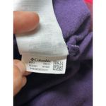 Columbia Striped Purple Henley Hoodie Long Sleeve Pullover Sweatshirt Size Med Photo 5