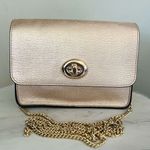 Coach Women's Turnlock Chain Crossbody Leather Bag, Platinum/Gold, NWOT Photo 11