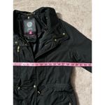Vince Camuto Black Hooded Parka Jacket Quilted Cinch Waist Long Coat Size M Photo 7
