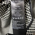 LK Bennett NEW Nina Houndstooth Peplum Belted Blazer Jacket Black/White Sz 12 Black Photo 15