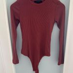 All Saints Molly Ribbed Long Sleeve Open Back Bodysuit Photo 0