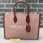 Michael Kors DK Powder Blush Mirella Tote Medium MK Signature Purse Photo 0