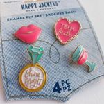 Bridal Bridesmaid Wedding Enamel Pins NWT Pink Photo 1