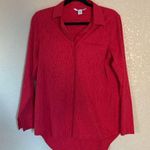 Athleta Athlete Urbanite Textured Top Serpentine Red Snake Print Button Down Shirt S Photo 5