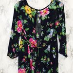 About A Girl Black Floral Open Back Tie Blouse! Photo 7