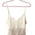 ZARA Knit Combo Crochet Midi Dress Ecru NWT Medium Photo 1