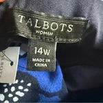 Talbots  Blue Floral Sheath Dress Size 14W Photo 5