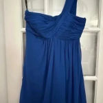 Bill Levkoff  | Royal Blue One Shoulder Cocktail Formal Prom Dress Size 12 Photo 0