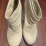 Tory Burch Cream Suede Heeled Ankle Booties Photo 1