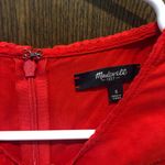 Madewell  ruby red sleeveless cinched shirt -small Photo 1