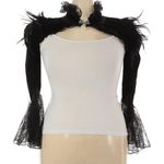 Black Feathered Lace Bolero Size XL Photo 0
