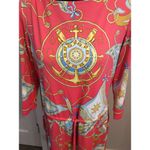 J. McLaughlin XL Nautical Pink 3/4 Sleeve boat Neck Dress Knee Length Photo 3