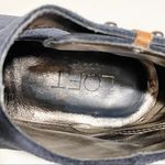 Loft Size 9 Salma Blue Leather Suede Open Ankle Block Heel Ankle Booties Photo 7