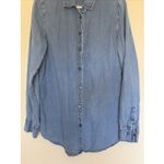 Banana Republic  Blue Chambray Casual Coast Button Front Shirt Womens Medium Tall Photo 2