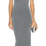 Good American NWT  Twist Shoulder Maxi Dress in Carbon size small maxi Photo 0