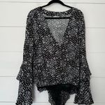 Free People  Women’s Large Ditsy Bodysuit Top Blouse Photo 0