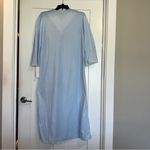 Vtg Adonna J.C. Penney polyester nightgown Blue Floral Lace Sz Large NWT Photo 8