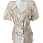 Vintage DEBORAH BOHANDY Evening Elite Pink Metallic Skirt and Jacket Suit Sz 8 Photo 2