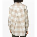 Lululemon  Full Day Ahead Plaid Shirt 4 Mojave Tan Nimbus‎ Flannel Soft #WX5-5 Photo 1