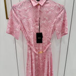 Versace  Pink Baroque Print Dress Photo 0