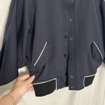 Blanc Noir Butterfly Bomber Jacket Black Navy Size Small Photo 5