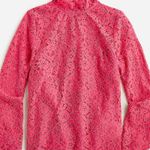 J.Crew Hot Pink Lace Long Sleeve Top Photo 0
