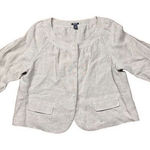 Kenneth Cole Reaction Women's Ivory Bolero Jacket Size 12 Casual Button Up Photo 0