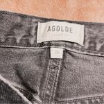 AGOLDE 90s pinch waist dark wash howl distress knee jeans Photo 2
