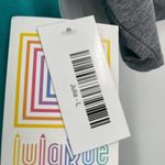 LuLaRoe Julia Turquoise Charcoal Gray Baseball Tee Tunic Shift Dress Large Photo 4