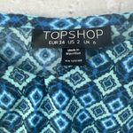 Topshop   Tank Top Blue Indie Print Women's 2 Photo 2
