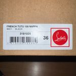 Christian Louboutin French Tutu Button Black Leather Booties Size 36, US 6, USED Photo 14