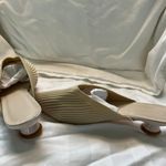 Kitten Heel Summer Mule Slide Color Sand Size 38 Tan Photo 9