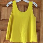 The Vanity Room  Yellow Tank with Scalloped Hem Photo 1