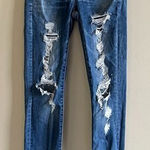 American Eagle OUTFITTERS CURVY SUPER HI-RISE JEGGINGS DISTRESSED WOMENS SIZE 2 Photo 0