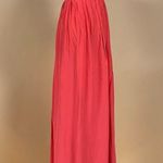Parker  Bayou Dragon Fruit Coral Strapless Silk Gown Maxi Dress Size S Photo 5